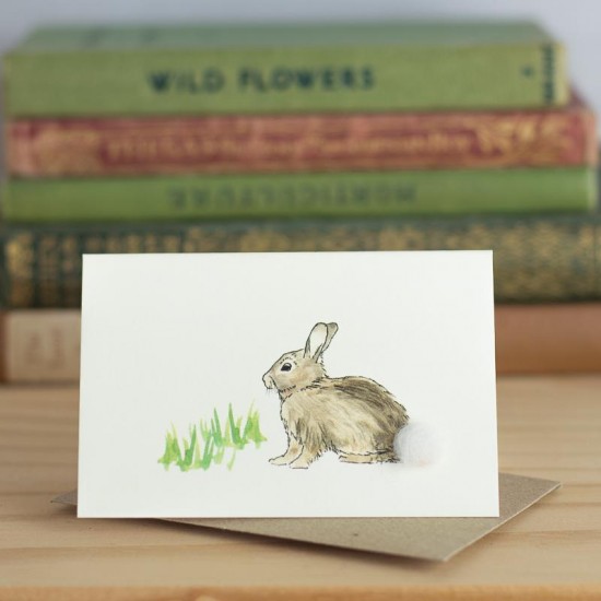 Mini Rabbit in grass card