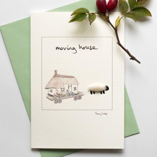 Sheep Moving house card