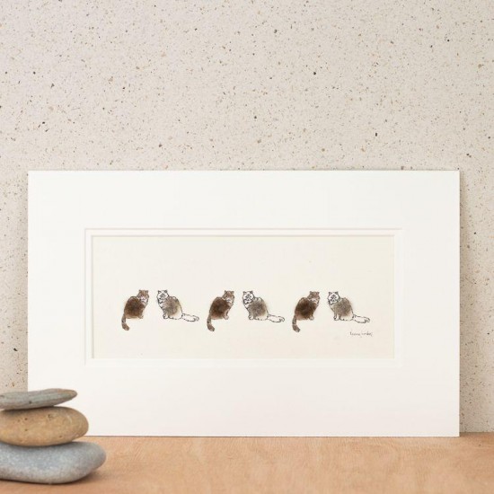 6 Tabby Cats print