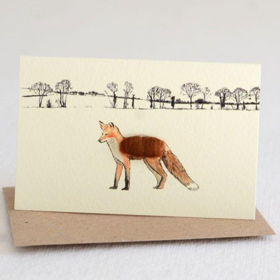 Mini Fox in landscape card