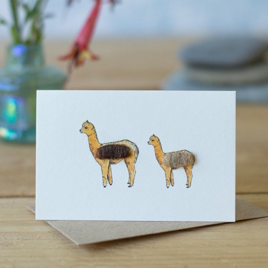 Mini Alpaca brown card