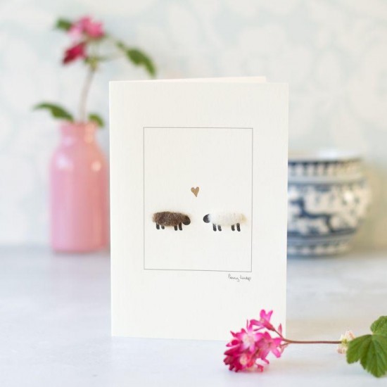 Sheep in love card