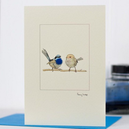 Blue Wrens card