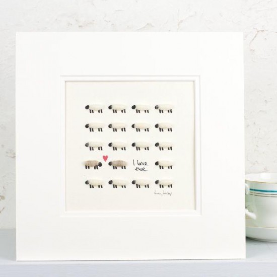 I love ewe flock of sheep print