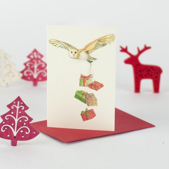 Mini Owl and presents card