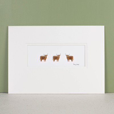 Print - Highland Cows in profile