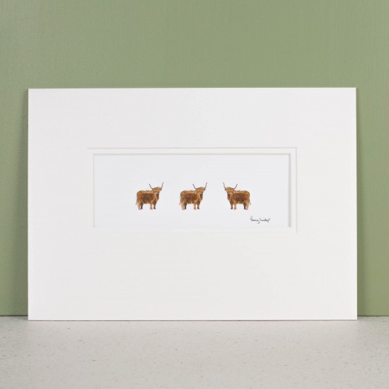 Print - Highland Cows in profile