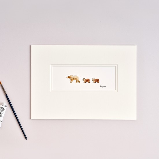 Bear family print