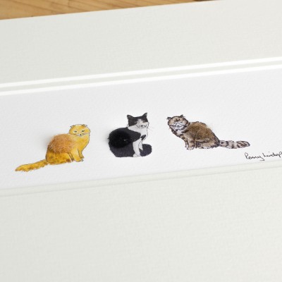 3 Cats print
