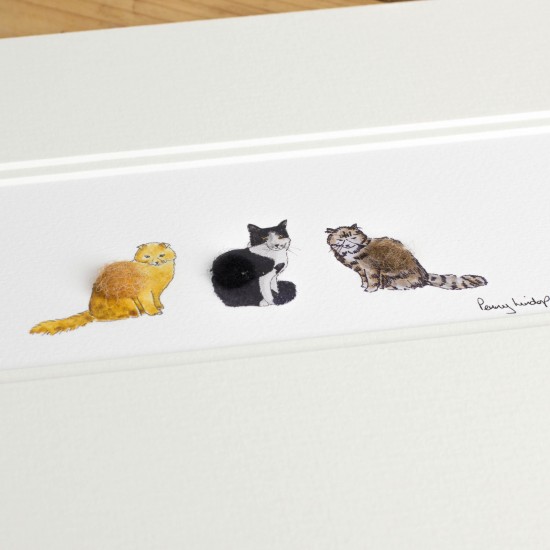 3 Cats print