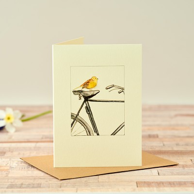 Yellow Hammer on a Bicycle card