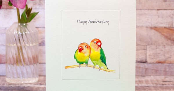 Happy Anniversary Love Birds card - Papersheep (Trade Only)