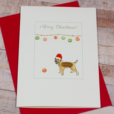 Border Terrier and String of Baubles Border Terrier and String of Baubles