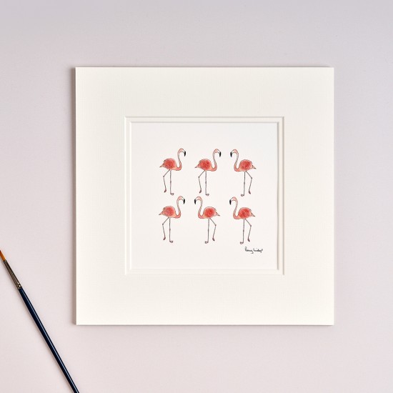 6 Flamingos print 6 Flamingos print