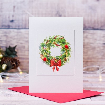 Christmas Wreath card Christmas Wreath card