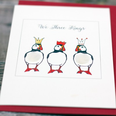 We Three Kings - 3 Puffins in Crowns