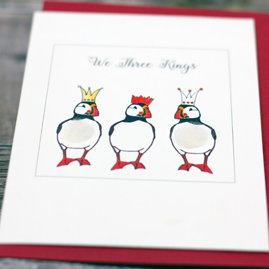 We Three Kings - 3 Puffins in Crowns