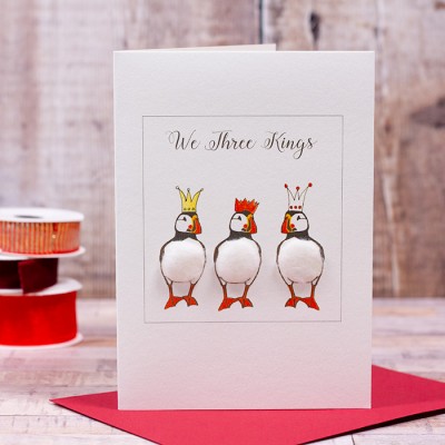 We Three Kings - 3 Puffins in Crowns We Three Kings - 3 Puffins in Crowns