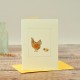 Gold laced wyandotte & chick card