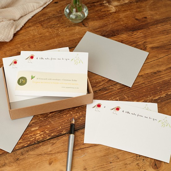 Notecards Robin Christmas