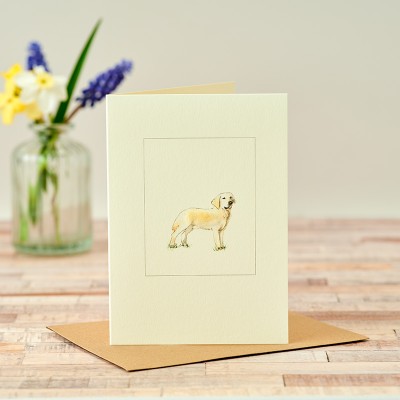 Cream Labrador Greetings Card