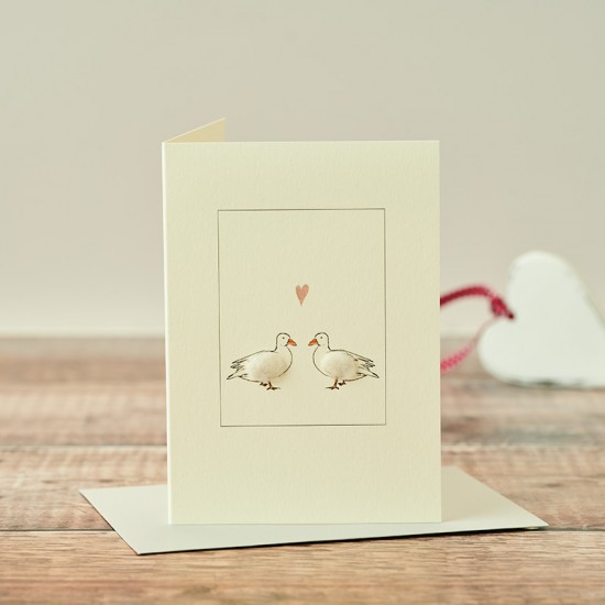 Ducks in love card