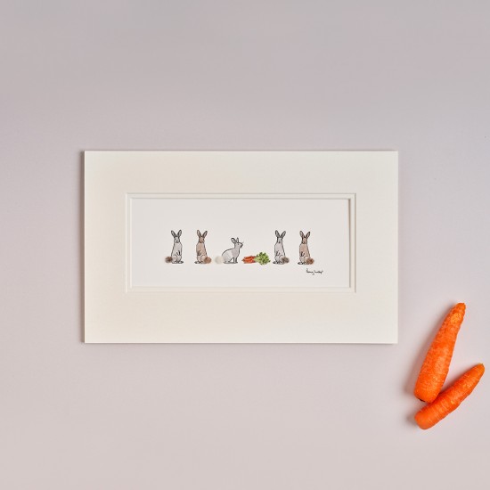 Rabbits and carrots print