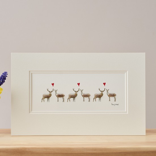 Deer in Love print