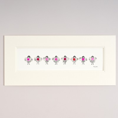 Long Row Of Pink Fairies print Long Row Of Pink Fairies print