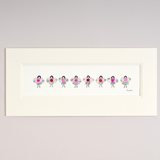 Long Row Of Pink Fairies print