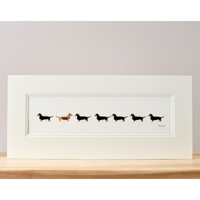 Long row of Dachshunds print Long row of Dachshunds print