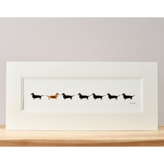 Long row of Dachshunds print Long row of Dachshunds print