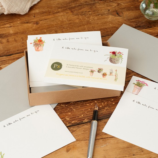 Notecards Flowers - 5 designs