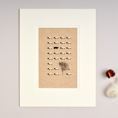 Limited Edition Sheep and Maple tree print Limited Edition Sheep and Maple tree print