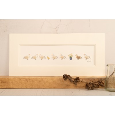 Long Row Of Ducks print