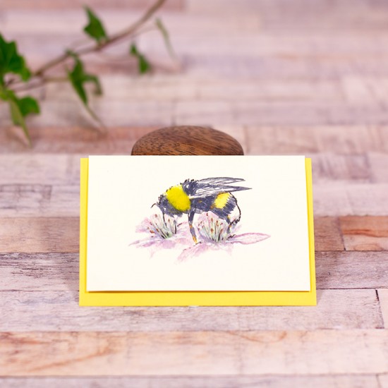 Mini Bee on flower card