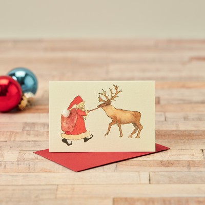 Mini Santa and Rudolf card