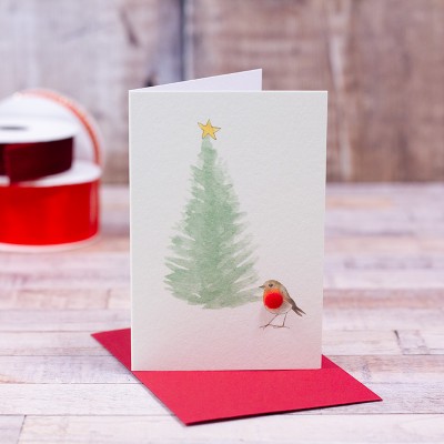Mini Christmas Robin and Fir tree Mini Christmas Robin and Fir tree