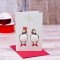 Mini Puffins under Mistletoe card Mini Puffins under Mistletoe card