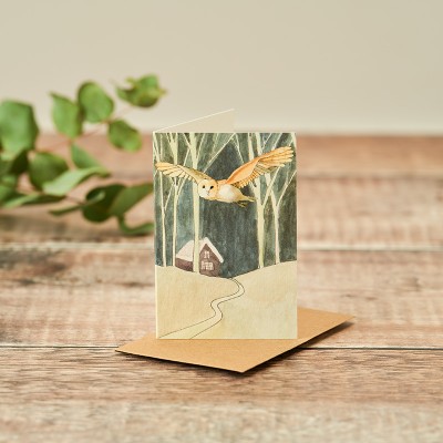 Mini Owl in woods card
