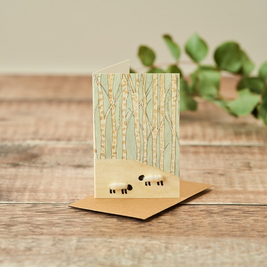 Mini Sheep in Winter card Mini Sheep in Winter card