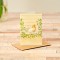 Mini Chicken in the flower border card