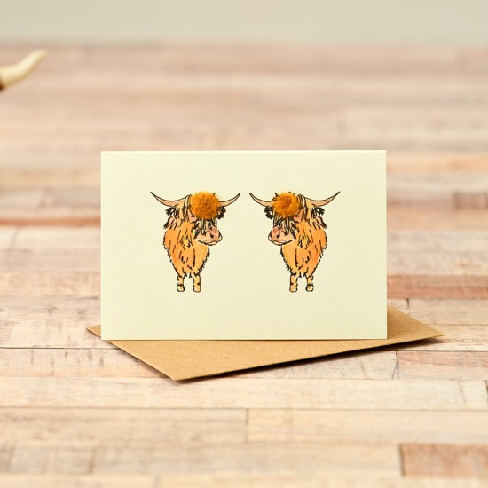 Mini Cow Highland card