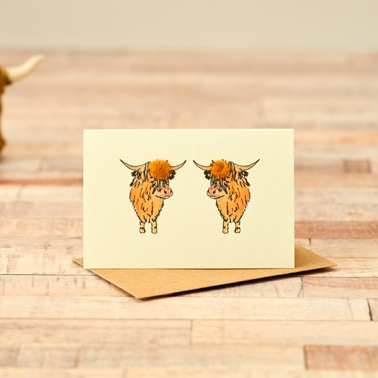 Mini Cow Highland card