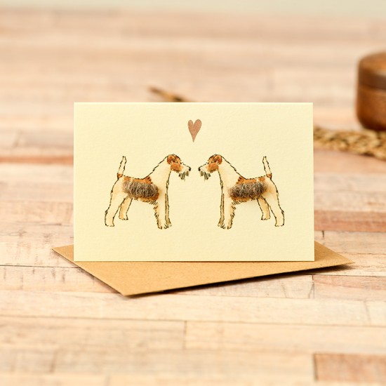Mini Terriers Fox in love card