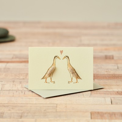 Mini Duck Indian Runners in conversation card