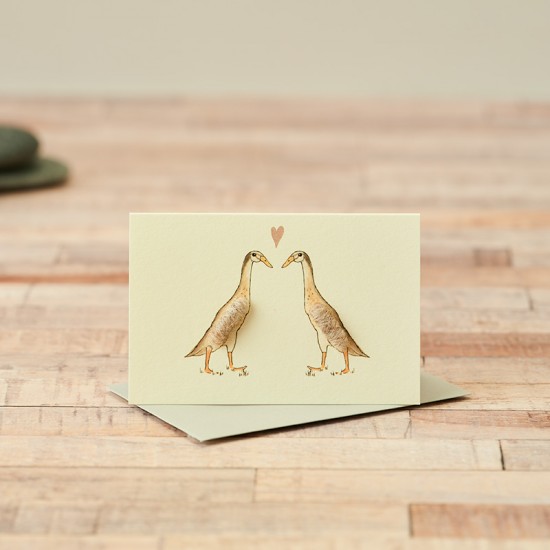 Mini Duck Indian Runners in conversation card