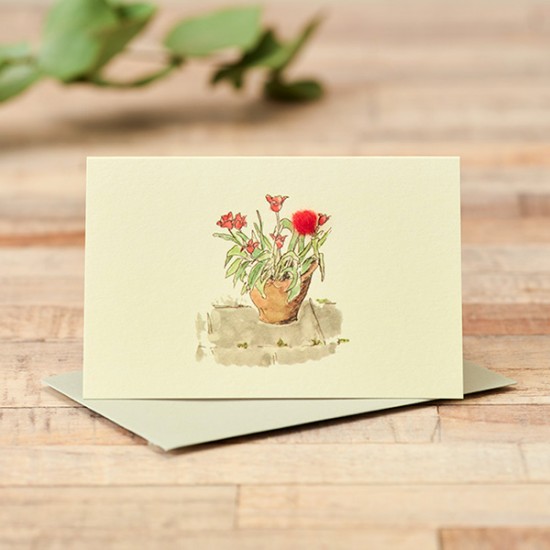 Mini Tulips in pot card