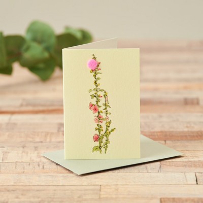 Mini Hollyhocks card