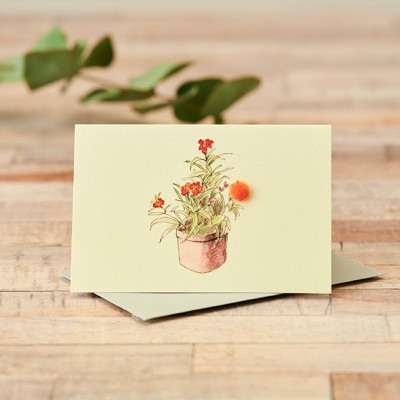 Mini Wallflowers orange card